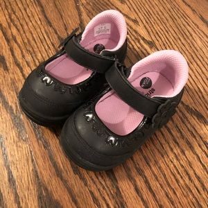 Stride rite black baby girls shoes